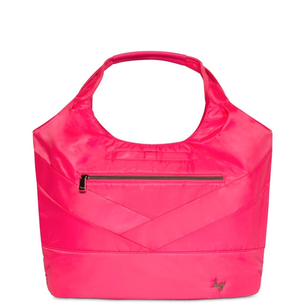 lug Gondola SE Neon Pink Tote Bag with Exterior Zip Pocket
